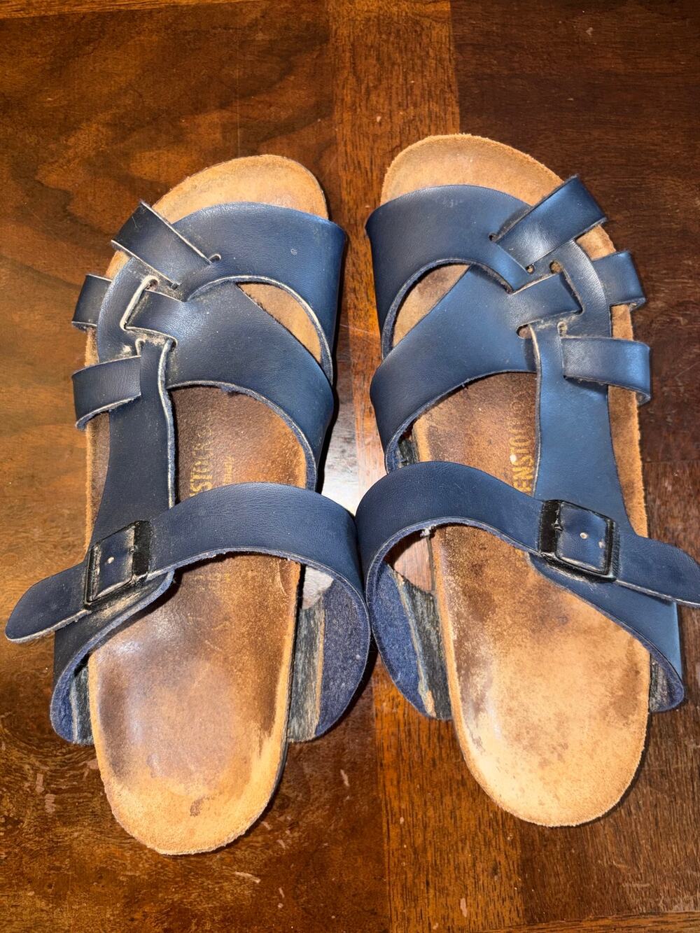 Preowned Blue Birkenstock Sandals – Fair Used, EU 41? (10.5” Insole) NO SIZE